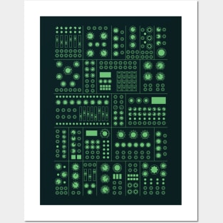 Modular Synthesizer Green Posters and Art